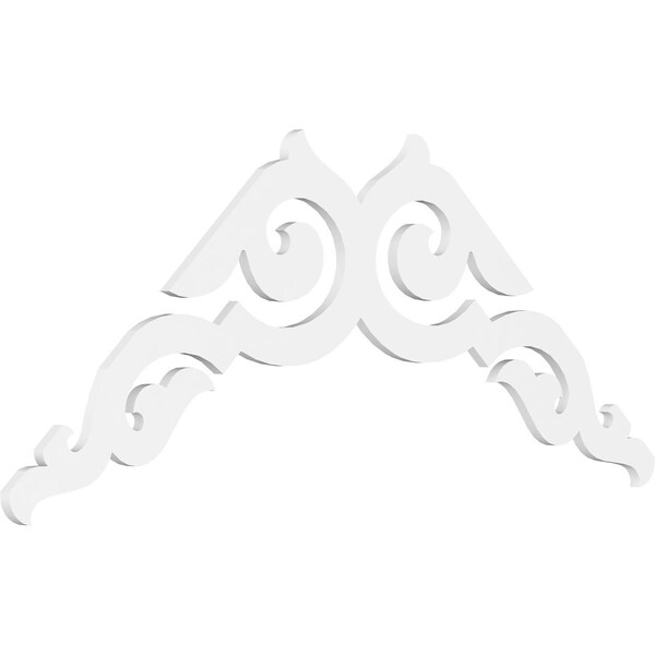 Ekena Millwork Pitch Rotherham Architectural Grade PVC Gable Pediment, 72"W x 33"H x 1"P (11/12) GPP072X033X100ROT - main
